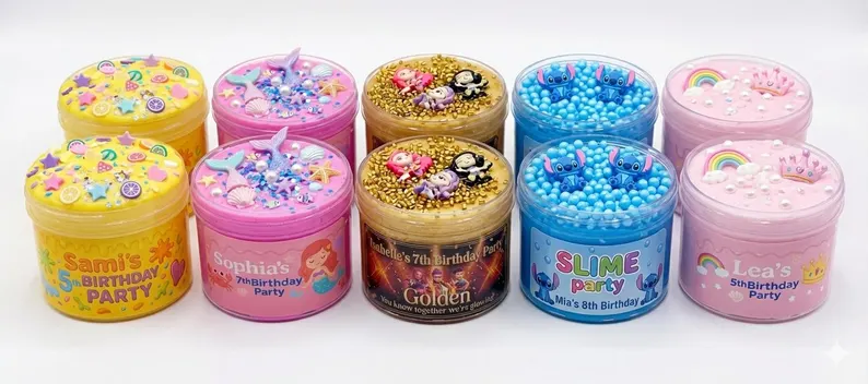 Custom Slime Party Favors – Personalized Slime Jars - Image 5