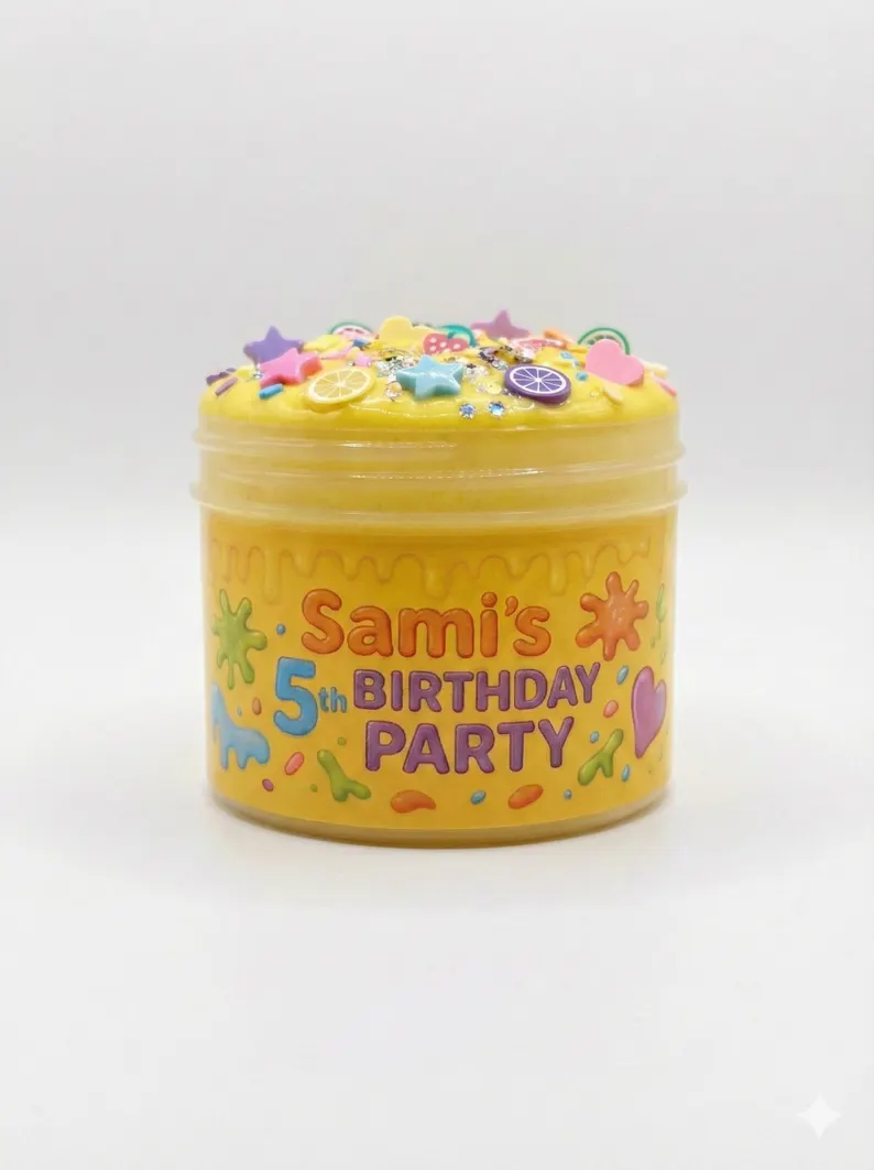 Custom Slime Party Favors – Personalized Slime Jars - Image 6